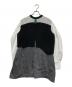 UN3D. (アンスリード) CURVE KNIT DOCKING SH ホワイト×ブラック サイズ:38：9000円