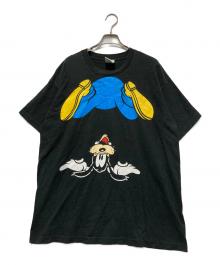 MICKEY（ミッキー）の古着「逆立ちグーフィープリントTシャツ」｜ブラック