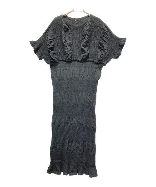 me ISSEY MIYAKE（ミーイッセイ ミヤケ）me ISSEY MIYAKE (ミーイッセイ ミヤケ) SHRINK STRIPE ブラック サイズ:FREEの古着・服飾アイテム