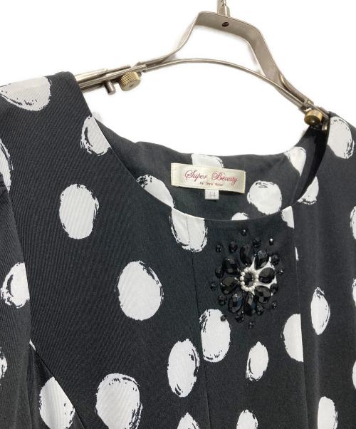 Super Beauty（スーパービューティ）Super Beauty (スーパービューティ) ビジュードットワンピース ブラック サイズ:44の古着・服飾アイテム