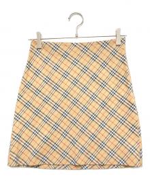 BURBERRY BLUE LABEL（バーバリー ブルー レーベル）の古着「バーバリーチェックミニスカート」｜ベージュ