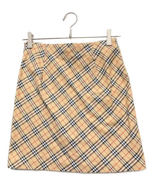 BURBERRY BLUE LABEL（バーバリー ブルー レーベル）BURBERRY BLUE LABEL (バーバリー ブルー レーベル) バーバリーチェックミニスカート ベージュ サイズ:36の古着・服飾アイテム