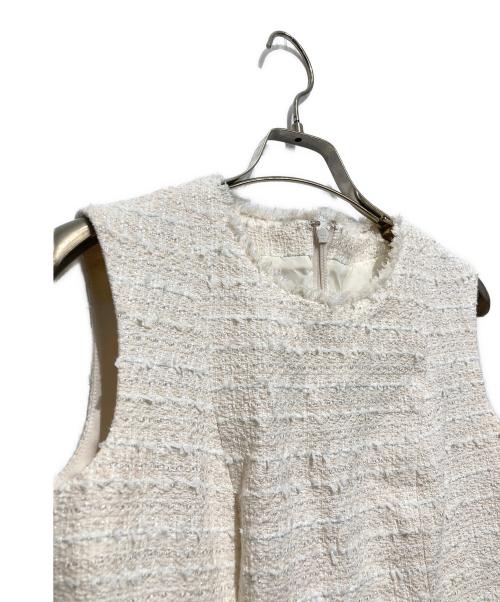 ANAYI（アナイ）ANAYI (アナイ) ミックスツイードノースリーブワンピース ベージュ サイズ:36の古着・服飾アイテム
