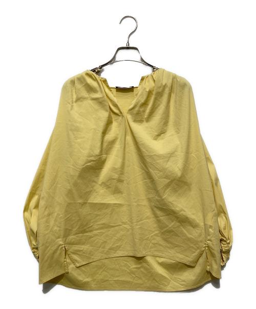 TOMORROW LAND collection（トゥモローランドコレクション）TOMORROW LAND collection (トゥモローランドコレクション) ストレッチブロード フロントギャザーブラウス イエロー サイズ:FREEの古着・服飾アイテム