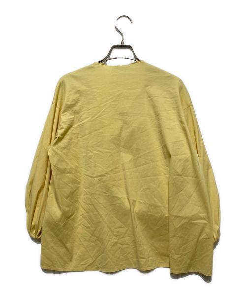 TOMORROW LAND collection（トゥモローランドコレクション）TOMORROW LAND collection (トゥモローランドコレクション) ストレッチブロード フロントギャザーブラウス イエロー サイズ:FREEの古着・服飾アイテム