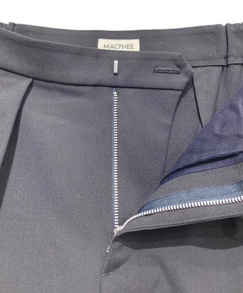 MACPHEE（マカフィー）MACPHEE (マカフィー) 26SS ポリエステルレーヨン タックセミワイドパンツ ブラック サイズ:34の古着・服飾アイテム