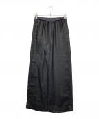 Gabardine K.Tギャバシンケーティー）の古着「25SS 麻調合繊 ワイドパンツ」｜ブラック