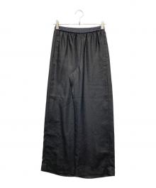 Gabardine K.T（ギャバシンケーティー）の古着「25SS 麻調合繊 ワイドパンツ」｜ブラック