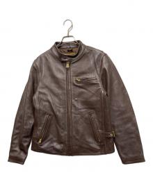 MORGAN MEMPHIS BELLE（モーガン メンフィス ベル）の古着「シングルライダースレザージャケット」｜ブラウン