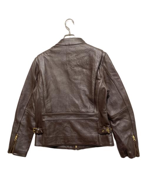 MORGAN MEMPHIS BELLE（モーガン メンフィス ベル）MORGAN MEMPHIS BELLE (モーガン メンフィス ベル) シングルライダースレザージャケット ブラウン サイズ:Mの古着・服飾アイテム
