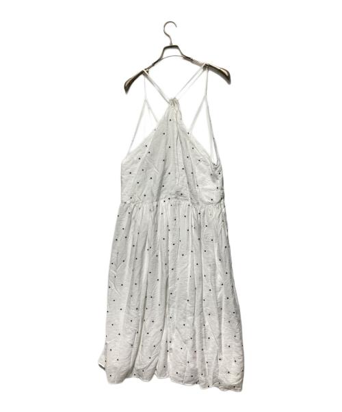 apart by（アパートバイ）apart by (アパートバイ) ドットシシュウキャミワンピース ホワイト サイズ:Freeの古着・服飾アイテム