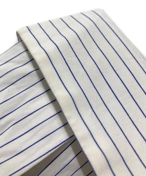 nagonstans（ナゴンスタンス）nagonstans (ナゴンスタンス) Stripe All round SH ブルー サイズ:Mの古着・服飾アイテム