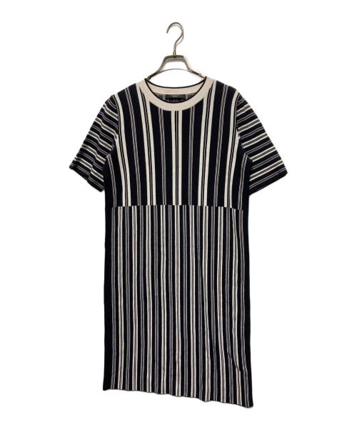 WEEKEND Max Mara（ウィークエンド マックスマーラ）WEEKEND Max Mara (ウィークエンド マックスマーラ) ストライプニットワンピース ブラック サイズ:Mの古着・服飾アイテム