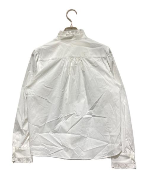 MACKINTOSH LONDON（マッキントッシュ ロンドン）MACKINTOSH LONDON (マッキントッシュ ロンドン) コットンナイロンストレッチスタンドカラーブラウス ホワイト サイズ:38の古着・服飾アイテム