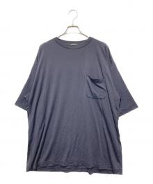 COMOLI（コモリ）の古着「サマーウール天竺 Tシャツ」｜ネイビー