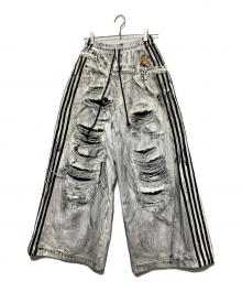 RYE CHASIN（ライチェイシン）の古着「Football Punks White Canvas Pants」｜ホワイト×ブラック