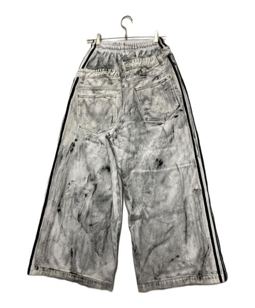 RYE CHASIN（ライチェイシン）RYE CHASIN (ライチェイシン) Football Punks White Canvas Pants ホワイト×ブラック サイズ:Freeの古着・服飾アイテム