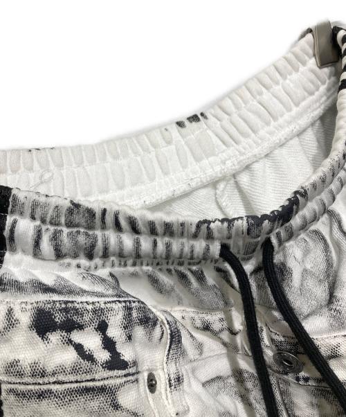 RYE CHASIN（ライチェイシン）RYE CHASIN (ライチェイシン) Football Punks White Canvas Pants ホワイト×ブラック サイズ:Freeの古着・服飾アイテム