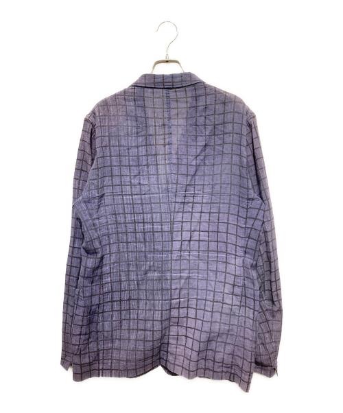LARDINI（ラルディーニ）LARDINI (ラルディーニ) ダブルブレストリネン混テーラードジャケット ネイビー サイズ:46の古着・服飾アイテム