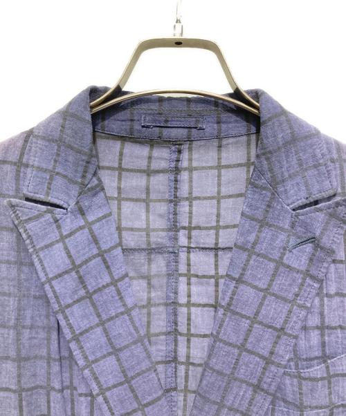 LARDINI（ラルディーニ）LARDINI (ラルディーニ) ダブルブレストリネン混テーラードジャケット ネイビー サイズ:46の古着・服飾アイテム