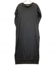MM6 Maison Margiela（エムエムシックスメゾンマルジェラ）の古着「スクープネック パフスリーブワンピース」｜ブラック