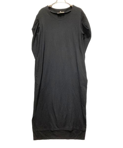MM6 Maison Margiela（エムエムシックスメゾンマルジェラ）MM6 Maison Margiela (エムエムシックスメゾンマルジェラ) スクープネック パフスリーブワンピース ブラック サイズ:SIZE Sの古着・服飾アイテム