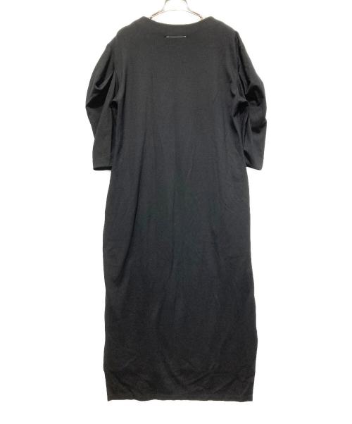 MM6 Maison Margiela（エムエムシックスメゾンマルジェラ）MM6 Maison Margiela (エムエムシックスメゾンマルジェラ) スクープネック パフスリーブワンピース ブラック サイズ:SIZE Sの古着・服飾アイテム