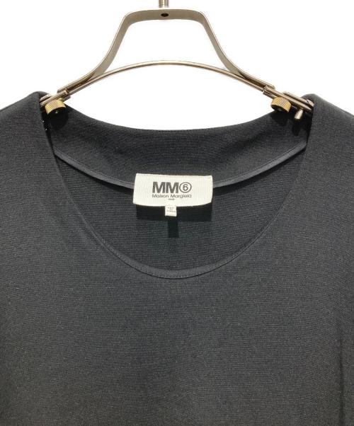 MM6 Maison Margiela（エムエムシックスメゾンマルジェラ）MM6 Maison Margiela (エムエムシックスメゾンマルジェラ) スクープネック パフスリーブワンピース ブラック サイズ:SIZE Sの古着・服飾アイテム