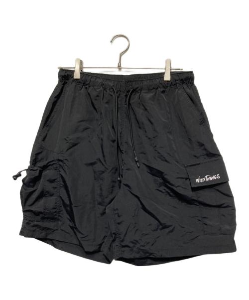 WILD THINGS（ワイルドシングス）WILD THINGS (ワイルドシングス) FREAK'S STORE (フリークスストア) 別注WT LOGO CARGO SHORTS ブラック サイズ:L 未使用品の古着・服飾アイテム