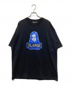 X-GIRL×X-LARGEエックスガール×エクストララージ）の古着「25SS GLITTER AND RHINESTONE  XLXG S/S TEE」｜ブラック×ブルー