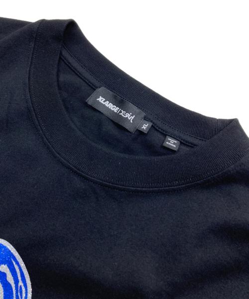 X-GIRL（エックスガール）X-girl (エックスガール) X-LARGE (エクストララージ) 25SS GLITTER AND RHINESTONE  XLXG S/S TEE ブラック×ブルー サイズ:XL 未使用品の古着・服飾アイテム