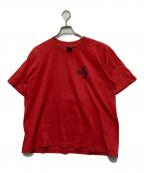 OLD STUSSYオールドステューシー）の古着「シャドーマンプリントTシャツ/紺タグ/90s/OLD STUSSY」｜レッド