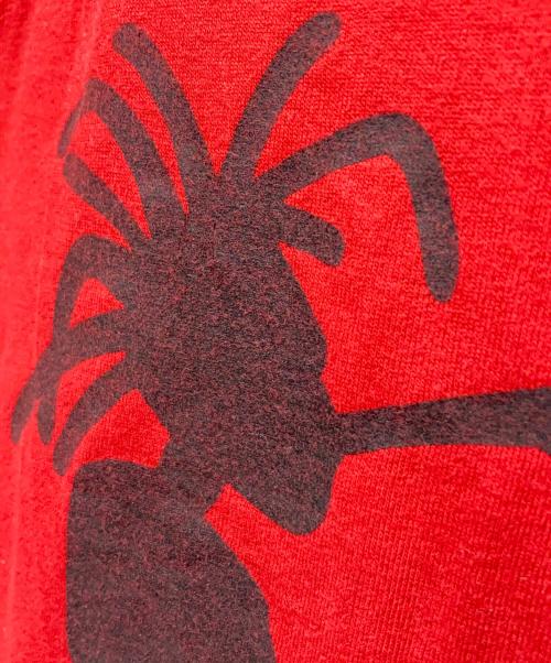 OLD STUSSY（オールドステューシー）OLD stussy (オールドステューシー) シャドーマンプリントTシャツ/紺タグ/90s/OLD STUSSY レッド サイズ:Mの古着・服飾アイテム