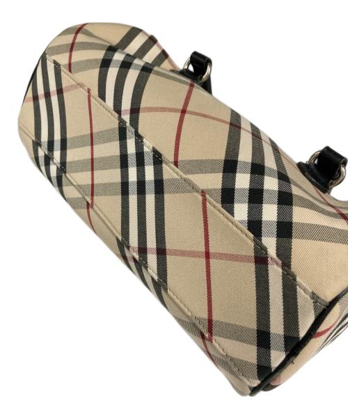 BURBERRY BLUE LABEL（バーバリー ブルー レーベル）BURBERRY BLUE LABEL (バーバリー ブルー レーベル) ノバチェックミニボストンバッグ/ハンドバッグ ベージュの古着・服飾アイテム
