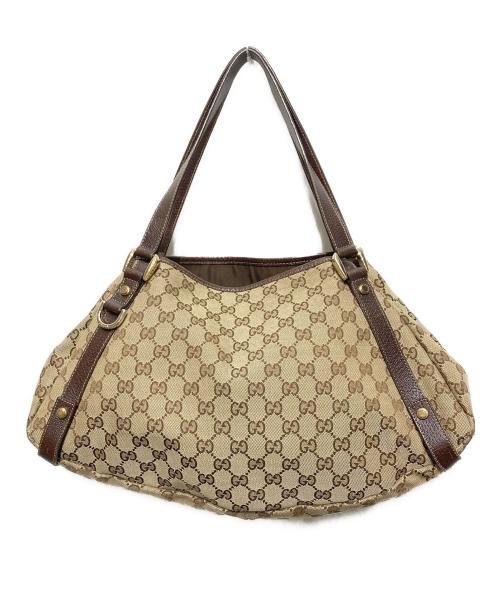GUCCI（グッチ）GUCCI (グッチ) アビー GGキャンバス トートバッグ ベージュの古着・服飾アイテム