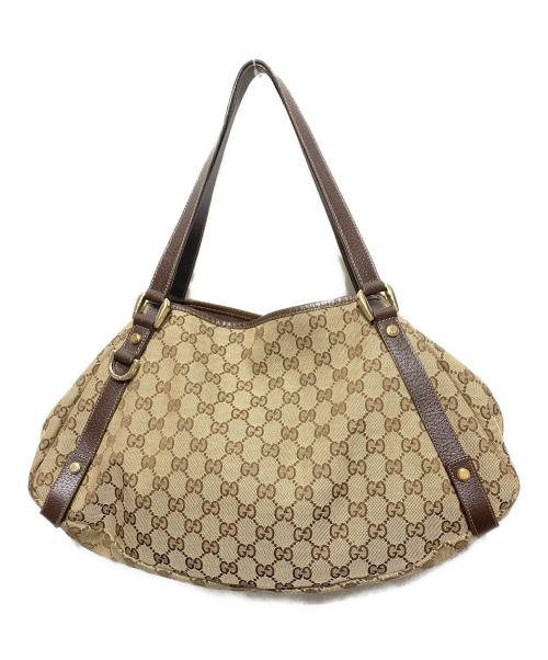 GUCCI（グッチ）GUCCI (グッチ) アビー GGキャンバス トートバッグ ベージュの古着・服飾アイテム