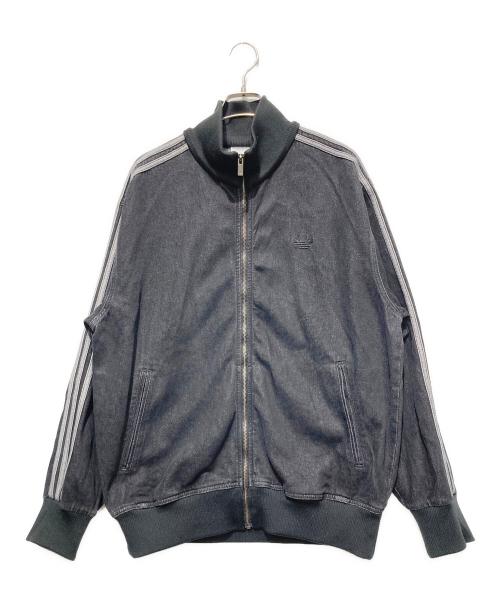adidas（アディダス）adidas (アディダス) デニム ファイヤーバード トラックトップ ブラック サイズ:2XLの古着・服飾アイテム
