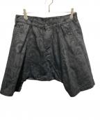 COMME des GARCONS HOMME PLUSコムデギャルソンオムプリュス）の古着「スカルサルエルショートパンツ」｜ブラック