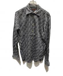 ETRO（エトロ）の古着「ドット柄シャツ」｜ブラック×ホワイト