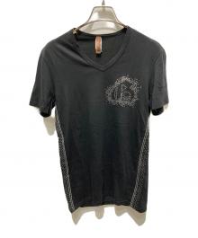 JOHN GALLIANO（ジョンガリアーノ）の古着「プリントTシャツ」｜ブラック