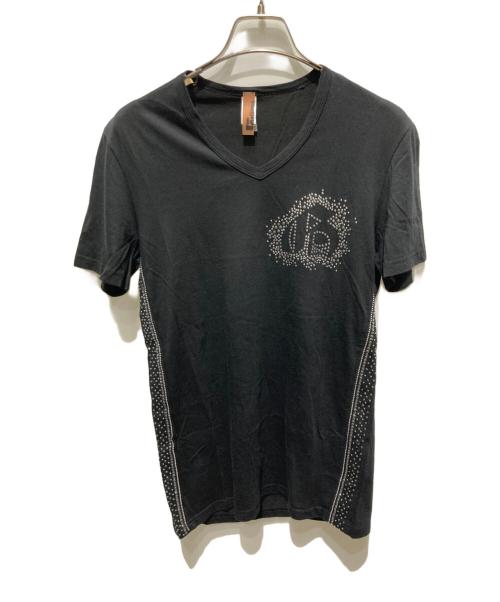 JOHN GALLIANO（ジョンガリアーノ）JOHN GALLIANO (ジョンガリアーノ) プリントTシャツ ブラック サイズ:XSの古着・服飾アイテム