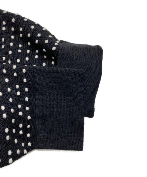 GIORGIO ARMANI（ジョルジオアルマーニ）GIORGIO ARMANI (ジョルジオアルマーニ) ジップアップニット ブラック×ホワイト サイズ:48の古着・服飾アイテム