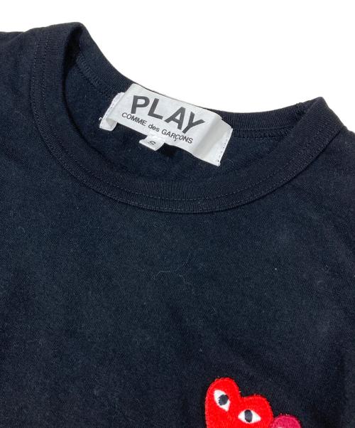 PLAY COMME des GARCONS（プレイコムデギャルソン）PLAY COMME des GARCONS (プレイコムデギャルソン) ダブルハートロゴTシャツ ブラック サイズ:Sの古着・服飾アイテム