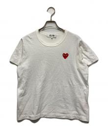 PLAY COMME des GARCONS（プレイコムデギャルソン）の古着「ハートTシャツ」｜ホワイト