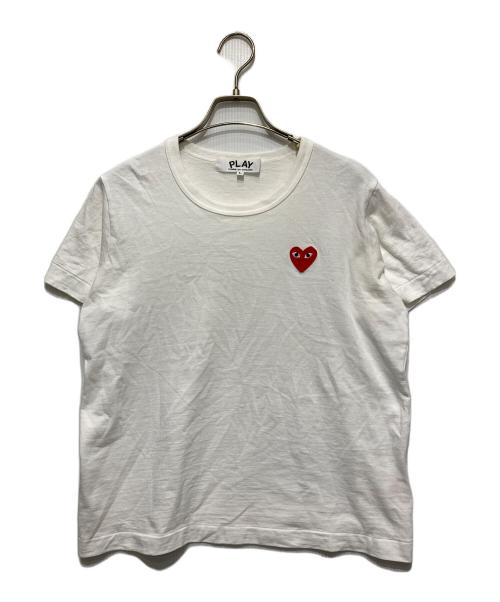 PLAY COMME des GARCONS（プレイコムデギャルソン）PLAY COMME des GARCONS (プレイコムデギャルソン) ハートTシャツ ホワイト サイズ:Lの古着・服飾アイテム