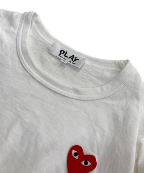 PLAY COMME des GARCONS（プレイコムデギャルソン）PLAY COMME des GARCONS (プレイコムデギャルソン) ハートTシャツ ホワイト サイズ:Lの古着・服飾アイテム