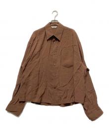 HEVO（イーヴォ）の古着「レーヨンシャツ」｜ブラウン
