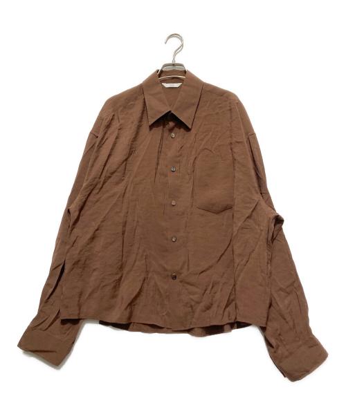 HEVO（イーヴォ）Hevo (イーヴォ) レーヨンシャツ ブラウン サイズ:不明の古着・服飾アイテム