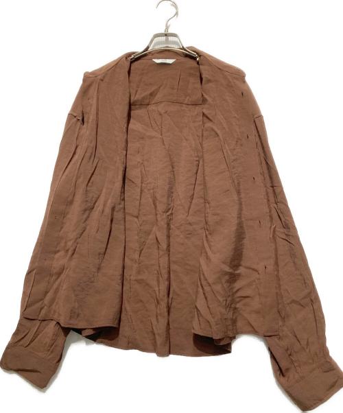 HEVO（イーヴォ）Hevo (イーヴォ) レーヨンシャツ ブラウン サイズ:不明の古着・服飾アイテム