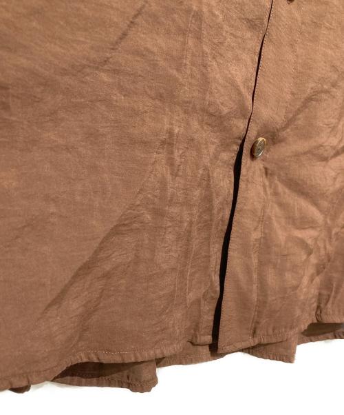HEVO（イーヴォ）Hevo (イーヴォ) レーヨンシャツ ブラウン サイズ:不明の古着・服飾アイテム